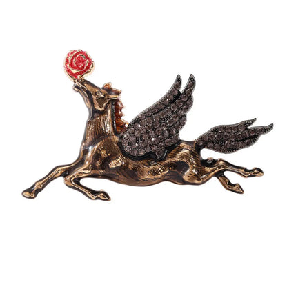 SKEDS Zodiac Horse Year Series Brooch High-End Luxury Chinese Style 2026 Birth Year Accessory Exquisite Animal Pin Gift
