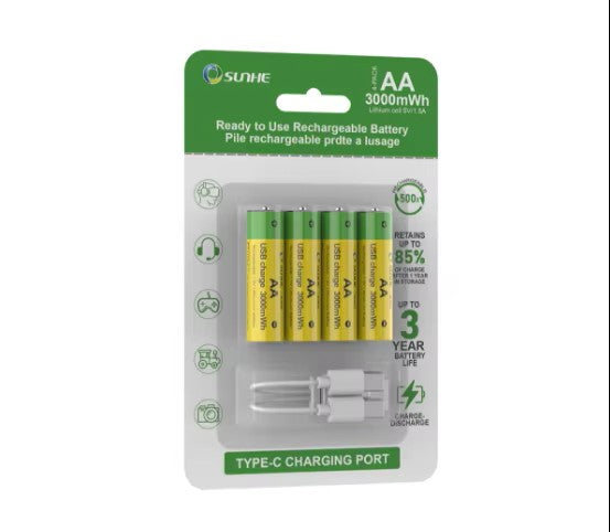 Lithium 1.5v AA rechargeble battery - SunHe