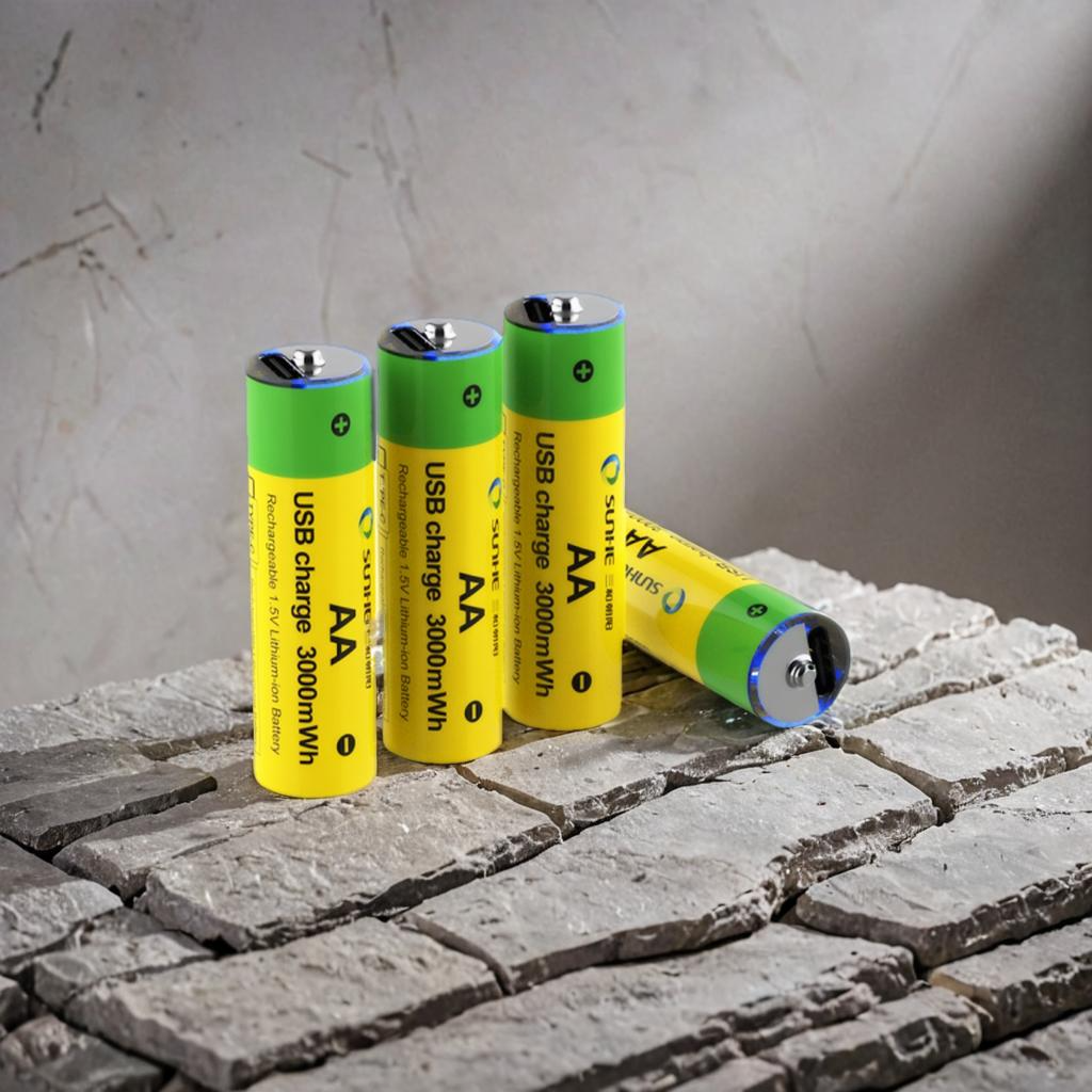Lithium 1.5v AA rechargeble battery - SunHe