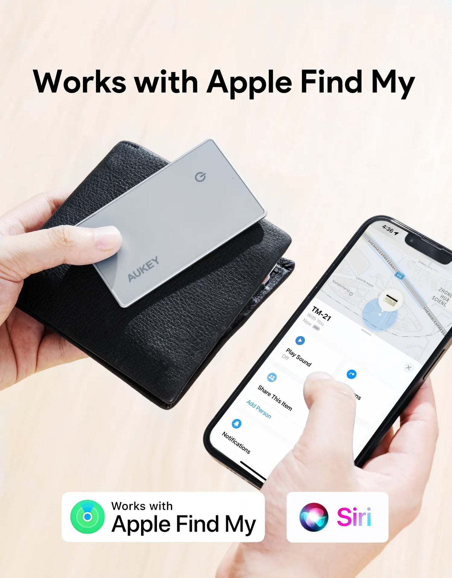 AUKEY TM-10 Track Mate 1 Smart Bluetooth Tracker