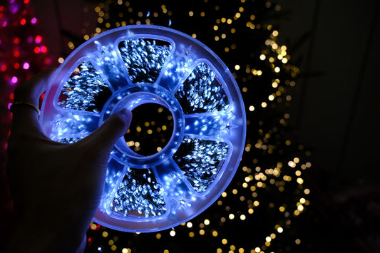 300 LED Cool White Fairy String Lights, 9m Green Wire, Battery-Operated, IP44 Waterproof with Timer for Christmas Decor (Batteries Not Included)