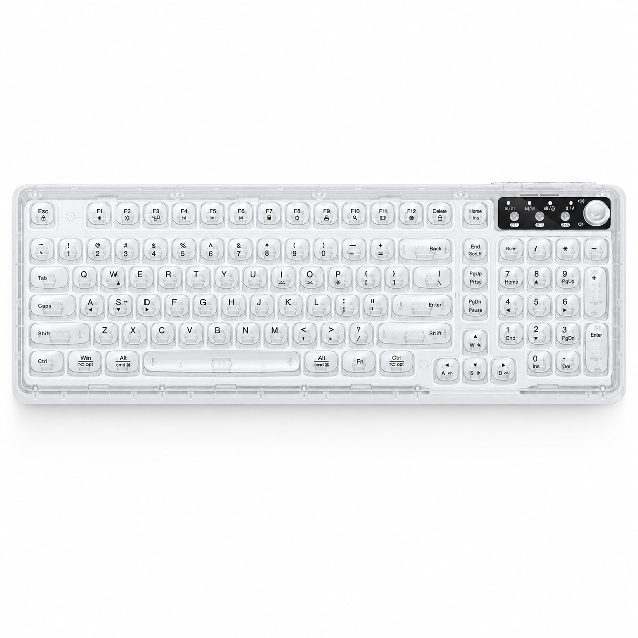 Tri-Mode Wireless Mechanical Keyboard, Bluetooth 5.0/2.4G/USB-C, 96% Layout RGB Backlit Keyboard, Hot Swappable Quiet Switch, Programmable Keys, Multi-Device for PC Mac iOS Android,Nebula Purple