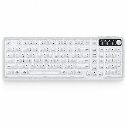 Tri-Mode Wireless Mechanical Keyboard, Bluetooth 5.0/2.4G/USB-C, 96% Layout RGB Backlit Keyboard, Hot Swappable Quiet Switch, Programmable Keys, Multi-Device for PC Mac iOS Android,Nebula Purple