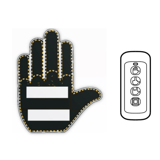 Vibe Geeks Finger Gesture Vehicle Light for Road Hand Signal with Remote Control- Battery Operated - Men