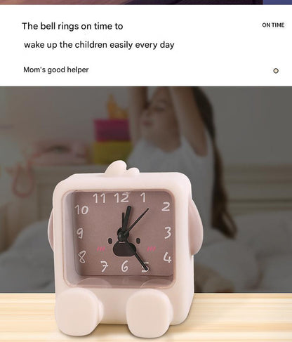 Adorable Cartoon Animal Alarm Clock - Silent Quartz Movement, Loud Alarm, Battery Operated(Yellow)