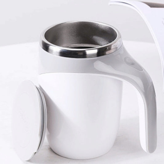 Automatic Self Stirring Coffee Mug 380ml Magnetic Mixing Cup 304 Stainless Steel AAA Battery Operated Travel Tumbler for Hot Chocolate Tea Office Home Grey