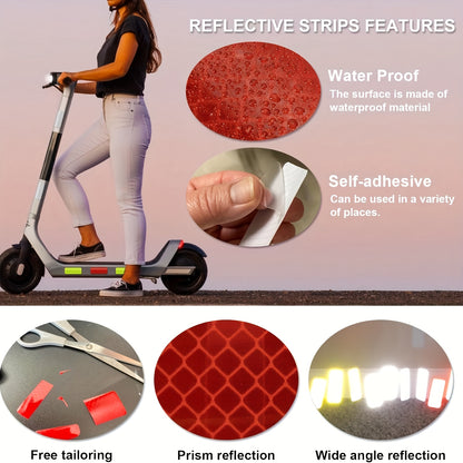5pcs , Creative Waterproof Reflective Adhesive Tape Stickers, Make Your Travel Safer, Suitable For: Cars, Motorcycles, Bicycles, Trolleys, Camper, Backpacks, Shoes, Pets, to Enhance Safety Equipment, You Deserve to Have