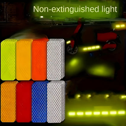 5pcs , Creative Waterproof Reflective Adhesive Tape Stickers, Make Your Travel Safer, Suitable For: Cars, Motorcycles, Bicycles, Trolleys, Camper, Backpacks, Shoes, Pets, to Enhance Safety Equipment, You Deserve to Have