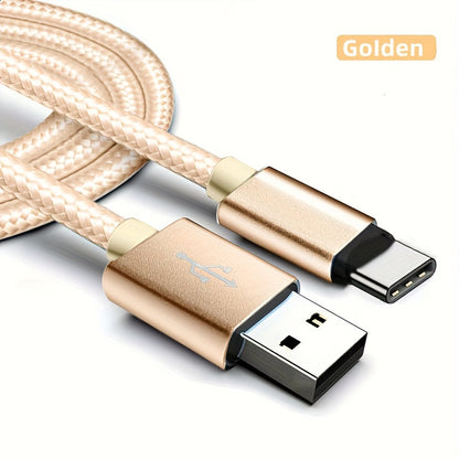 1pc USB Type C cable for fast and safe charging is suitable for Samsung, Redmi, OnePlus mobile phone charging cables, with a length of 3m
