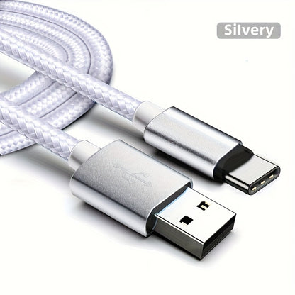 1pc USB Type C cable for fast and safe charging is suitable for Samsung, Redmi, OnePlus mobile phone charging cables, with a length of 3m