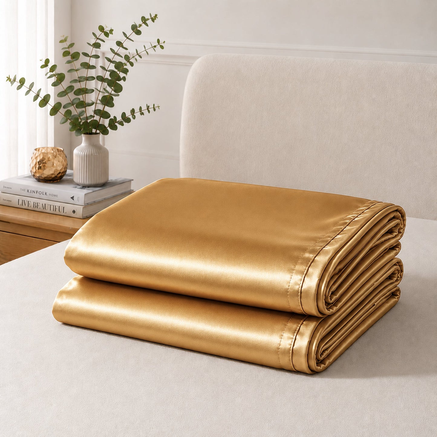 Satin Pillowcase Set - Veuve Gold