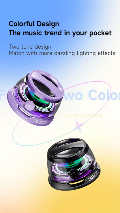 2 in1 Portable Bluetooth Speaker G200 RGB Lighting Magnetic Speaker BT5.3 Mini Sound Box Playback Phone Holder