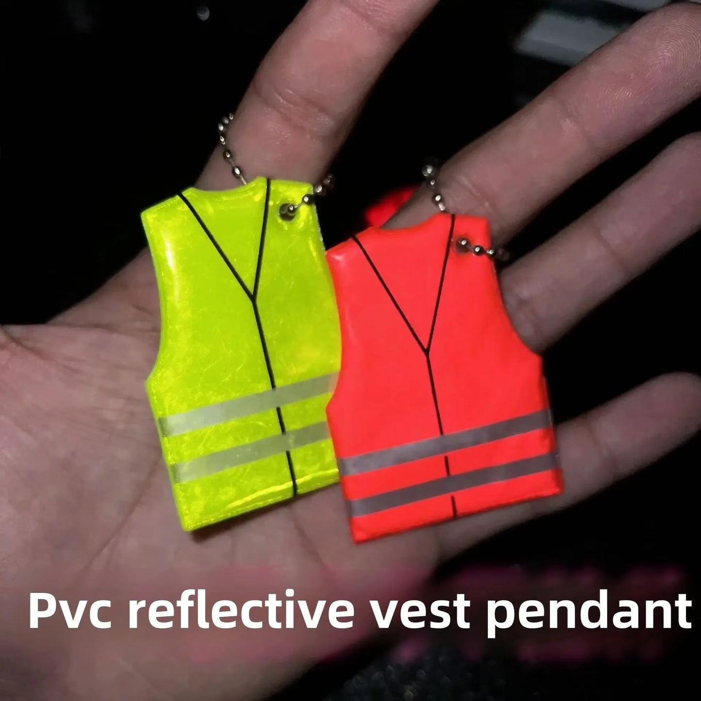 10pcs Portable Safety Reflective Pendants Safety Clothing Modeling Reflective Keychain Backpack Decoration Accessories Gifts