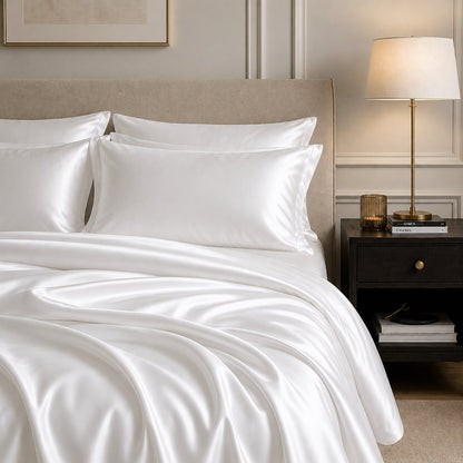 Satin Sheet Set - White