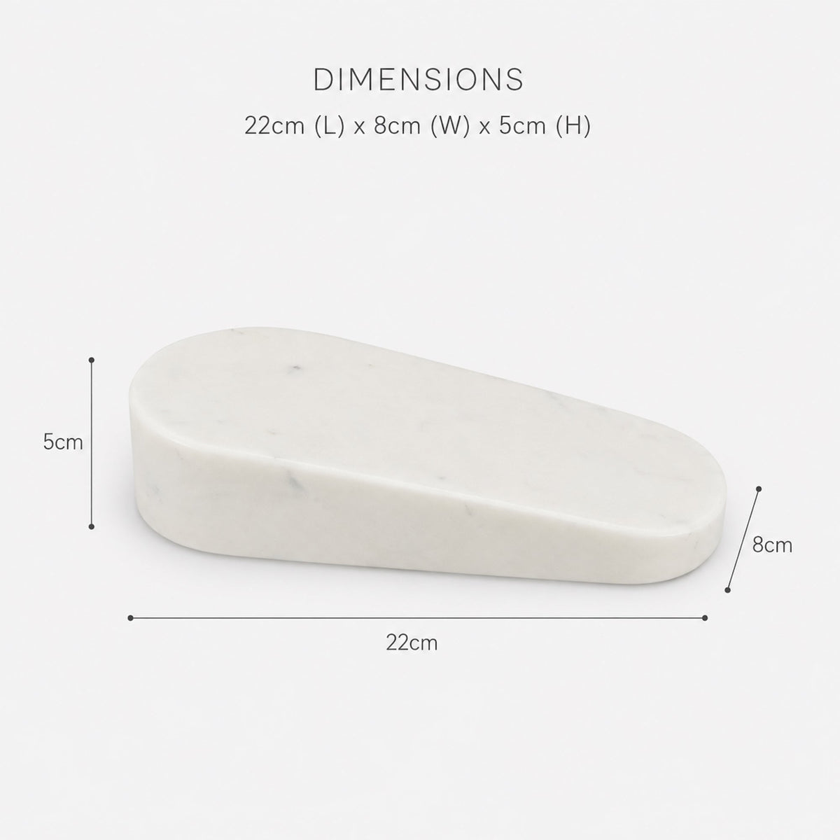 White Marble Door Wedge Stop