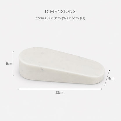 White Marble Door Wedge Stop